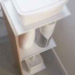 Promo 😀 Yamazaki Home Toilet Supplies Stocker, Steel And Wood, Holds 13.2 Lbs, Ash 🤩 -Outlet bathroom Store 0091662e025ad7ad 2654 w800 h800 b0 p0
