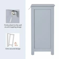 Cheap ❤️ Costway Bathroom Floor Cabinet Freestanding Storage Organizer W/ 3 Drawers Grey 😀 -Outlet bathroom Store 031192280177da0c 9174 w800 h800 b0 p0