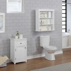 Best deal 🤩 Bolton Furniture, Inc. Dorset 27"W X 29"H Wall Mounted Bath Storage Cabinet, Two Open Shelves 🎁 -Outlet bathroom Store 08e1898901f436ba 7433 w800 h800 b0 p0