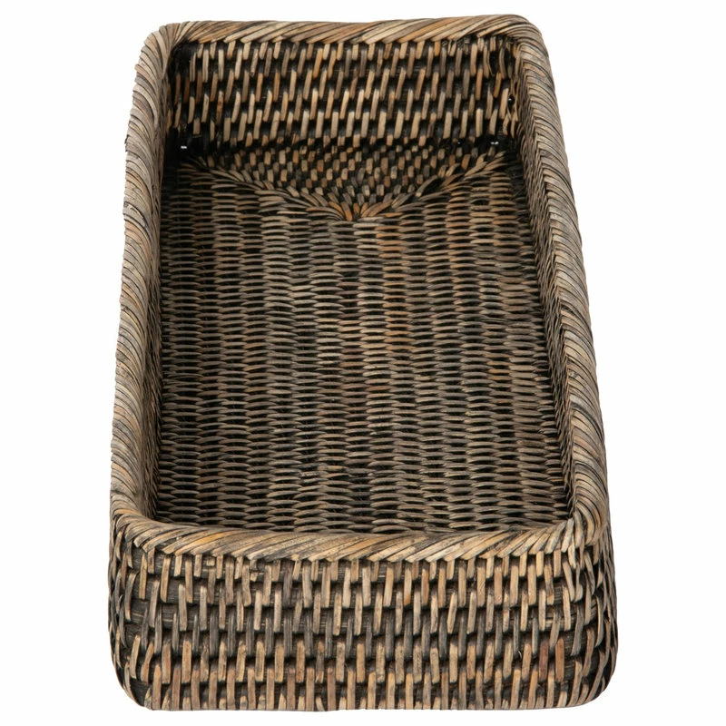 Buy ⭐ KOUBOO La Jolla Handwoven Elongated Rattan Vanity Tray, Black-Wash ❤️ 6 Buy ⭐ KOUBOO La Jolla Handwoven Elongated Rattan Vanity Tray, Black-Wash ❤️ - Image 4