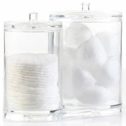 New 😉 Huji Clear Acrylic Cosmetic Organizer With Lids 👍 -Outlet bathroom Store 0fe1679f0aa98c79 9453 w800 h800 b1 p0