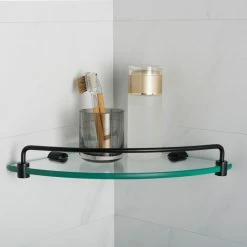 Flash Sale ⌛ Kraus USA, Inc. Elie Bathroom Corner Shelf, Matte Black 👏 -Outlet bathroom Store 156180a200e5e8f4 3165 w800 h800 b0 p0