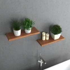 Outlet ✔️ AquaTeak The Original 24" Moa™ Teak Flat Wall Shelf 🎉 -Outlet bathroom Store 179118490d83e4e0 7677 w800 h800 b0 p0