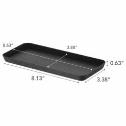 Outlet 🎉 Yamazaki Home Vanity Tray, Steel, Flat, Black, Flat 🌟 -Outlet bathroom Store 1b612676025ad681 2689 w800 h800 b1 p0