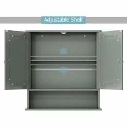 Best Pirce 😀 Costway Wall Mount Mirror Cabinet Grey ✨ -Outlet bathroom Store 1cb161ea00c1f609 5066 w800 h800 b1 p0