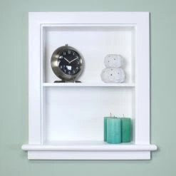 Best Pirce 😍 Fox Hollow Furnishings 14x18 Aiden Wall Niche, White Plain Back 🥰 -Outlet bathroom Store 2021235a0cacf9be 7372 w800 h800 b0 p0