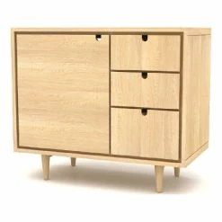 Promo 🛒 Contemporary Oak Single Vanity Unit | Tikamoon Jonàk 🎁