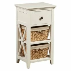Brand new ๐ Pemberly Row 2 Basket Storage Rack In White ๐