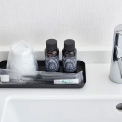 Outlet 🎉 Yamazaki Home Vanity Tray, Steel, Flat, Black, Flat 🌟 -Outlet bathroom Store 2d711f14025ad67c 2689 w800 h800 b0 p0