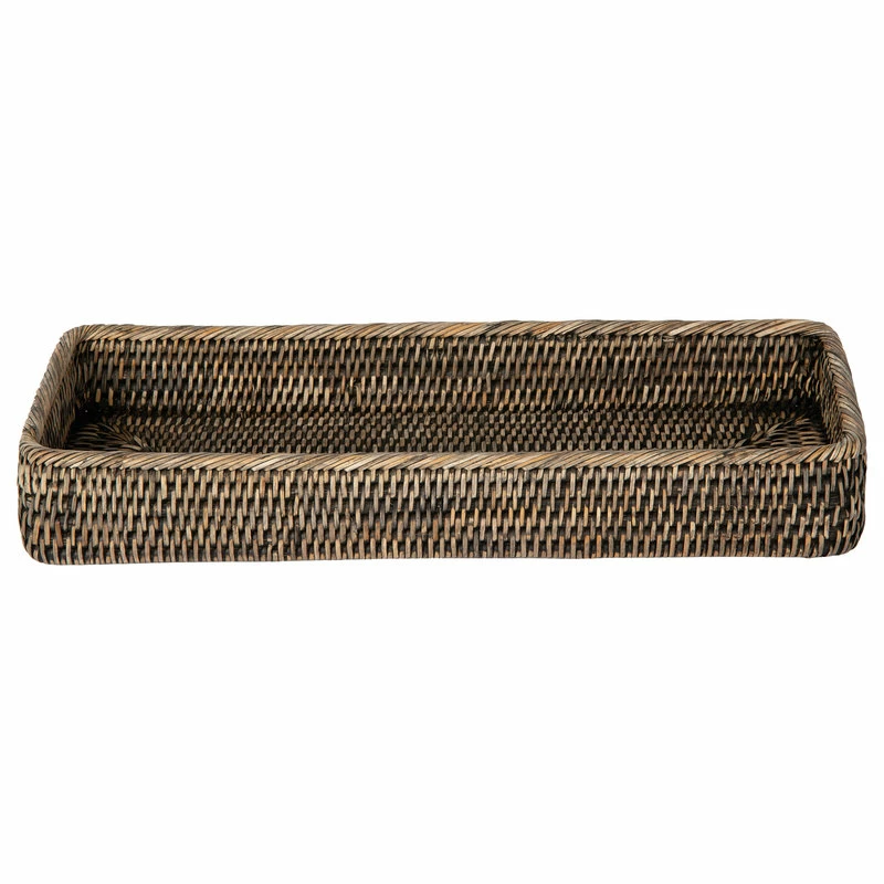 Buy ⭐ KOUBOO La Jolla Handwoven Elongated Rattan Vanity Tray, Black-Wash ❤️ 5 Buy ⭐ KOUBOO La Jolla Handwoven Elongated Rattan Vanity Tray, Black-Wash ❤️ - Image 3