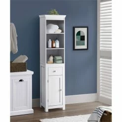 Best Sale ✔️ 4D Concepts Rancho 3 Shelf Wooden Bathroom Linen Cabinet In White ⌛ -Outlet bathroom Store 38c1ddb800b9b090 1642 w800 h800 b0 p0