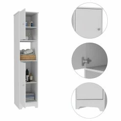 Outlet 💯 Bowery Hill 67" Linen Cabinet In White ⌛ -Outlet bathroom Store 3d2175ac0f93b213 4059 w800 h800 b1 p0