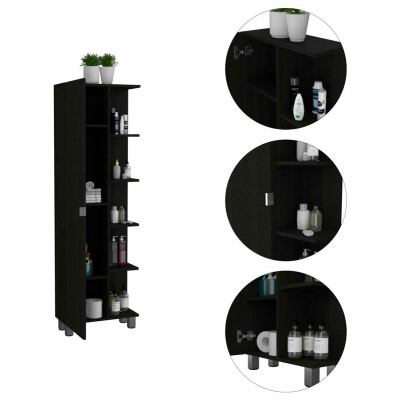 Buy ๐ฅ FM FURNITURE Los Angeles Corner Cabinet, Black Wengue ๐ 8 Buy ๐ฅ FM FURNITURE Los Angeles Corner Cabinet, Black Wengue ๐ - Image 6