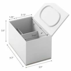 Cheapest 🥰 Yamazaki Home Skincare Organizer, Plastic, Holds 2.2 Lbs, Lid, White 😀 -Outlet bathroom Store 4e91e6f5025ad9ea 2589 w800 h800 b1 p0