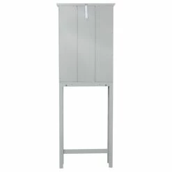 Budget 🛒 Glitzhome 68"H Gray Wooden Drop Door Bathroom Cabinet 🎁 -Outlet bathroom Store 4ed17cf30205aef6 8451 w800 h800 b1 p0