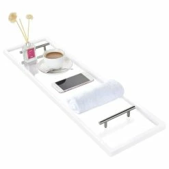 Coupon 👍 ToiletTree Products ToiletTree Clear Acrylic Bathtub Caddy With Rust-Proof Stainless Steel Handles 👍