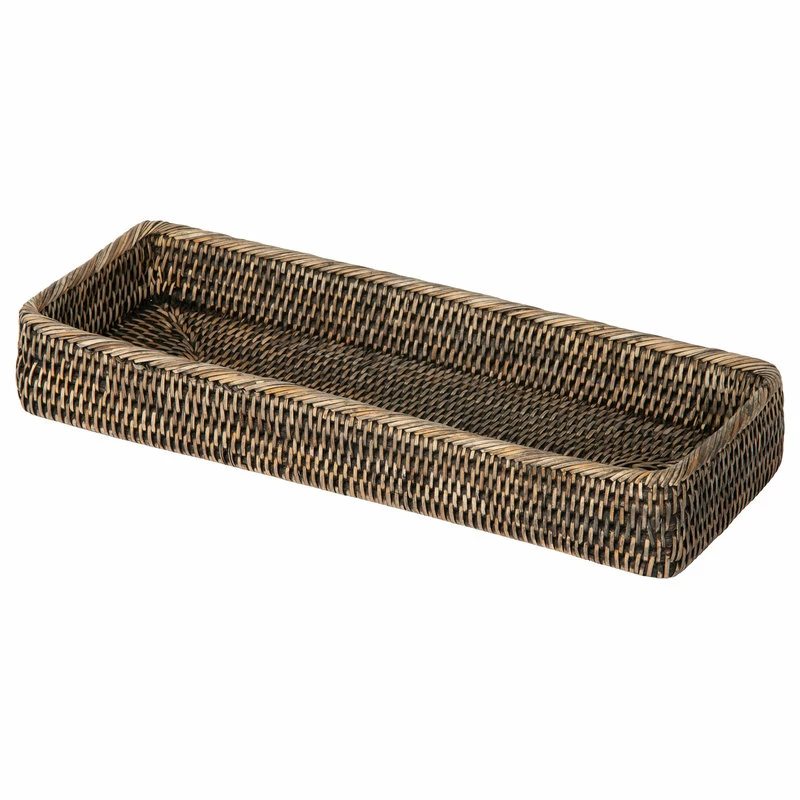 Buy ⭐ KOUBOO La Jolla Handwoven Elongated Rattan Vanity Tray, Black-Wash ❤️ 3 Buy ⭐ KOUBOO La Jolla Handwoven Elongated Rattan Vanity Tray, Black-Wash ❤️