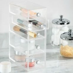 Cheap ✨ IDesign Clarity Cosmetic 5-Drawer Organizer For Vanity Cabinet, Clear ❤️ -Outlet bathroom Store 5dc1dce90beb199d 4176 w800 h800 b0 p0