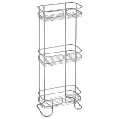 Best Pirce 💯 IDesign Neo 3-Tier Bath Shelf Shower Organizer, Silver 🛒