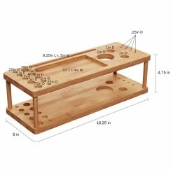 Buy 👍 Lavish Home Bamboo Countertop Makeup Station Vanity Organizer ⌛ -Outlet bathroom Store 5e3147550cbf3a50 0763 w800 h800 b1 p0