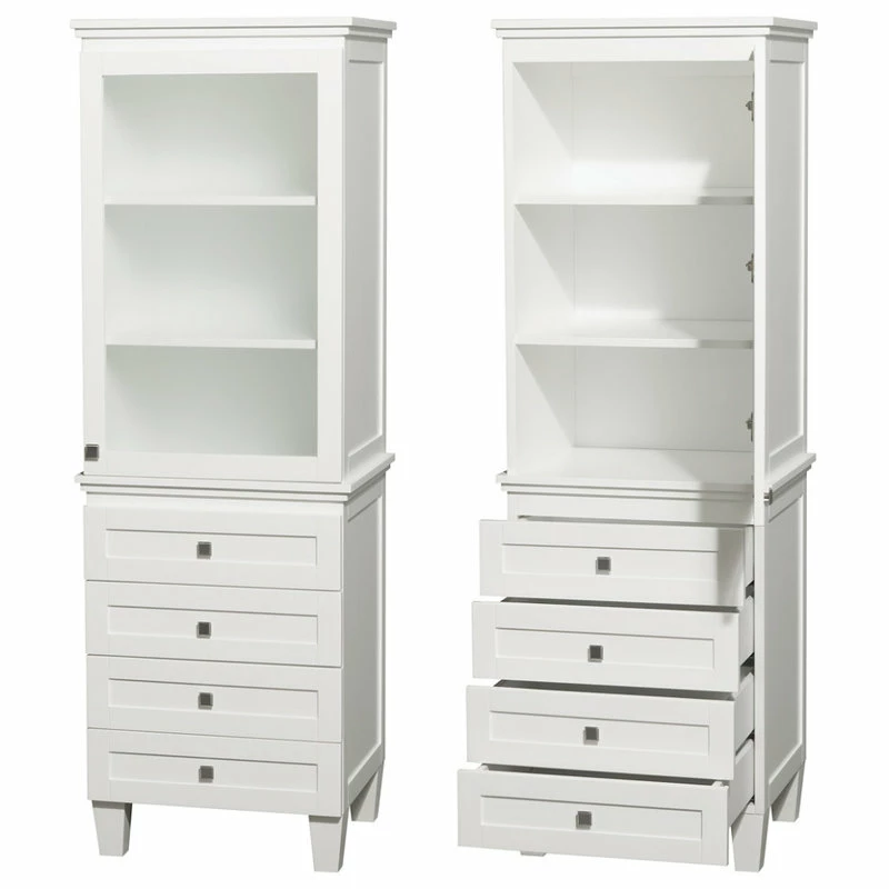 Deals ๐ Wyndham Collection Acclaim Bathroom Linen Tower In White With Cabinet Storage & 4 Drawers ๐ฏ 5 Deals ๐ Wyndham Collection Acclaim Bathroom Linen Tower In White With Cabinet Storage & 4 Drawers ๐ฏ - Image 3