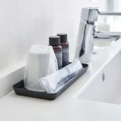 Outlet 🎉 Yamazaki Home Vanity Tray, Steel, Flat, Black, Flat 🌟 -Outlet bathroom Store 62a1073c025ad66e 2689 w800 h800 b0 p0