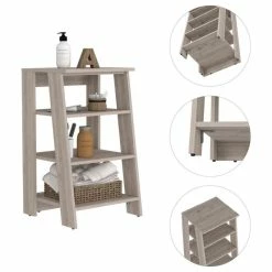 Outlet 🎁 FM FURNITURE Phoenix Linen Cabinet, Light Gray ⭐ -Outlet bathroom Store 675143a403515851 1939 w800 h800 b1 p0