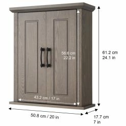 Budget ⌛ Versanora Wooden Bathroom Wall Cabinet 2 Doors Salt Oak 😀 -Outlet bathroom Store 6861259901a09a0d 8193 w800 h800 b1 p0