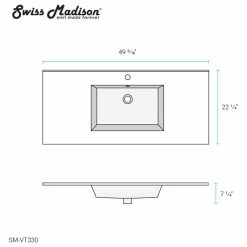 Top 10 ✔️ Swiss Madison Voltaire 49" Vanity Top Sink With Single Faucet Hole 🧨 -Outlet bathroom Store 69d102370fb430cd 4476 w800 h800 b1 p0