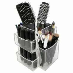 Top 10 🛒 Vandue Corporation OnDisplay Bianca Rotating Acrylic Cosmetic/Makeup Organizer Tray - Luxury Hand 💯