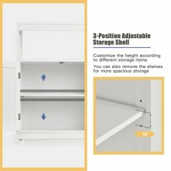 Buy 😀 Costway Bathroom Floor Cabinet Free Standing Storage Organizer W/ Double Doors 🔥 -Outlet bathroom Store 6e21490f00cddcce 9249 w800 h800 b0 p0