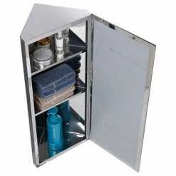 Best Sale 👍 Renovators Supply Manufacturing Corner Wall Mount Medicine Cabinet Stainless Steel Bathroom Cabinet With Mirror ✔️ -Outlet bathroom Store 70113b5b0f3bfc57 9963 w800 h800 b1 p0
