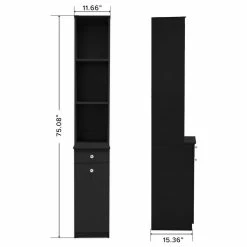 New 🔔 Impressions Vanity Company Slaystation® Vanity Storage Cabinet, Black 🧨 -Outlet bathroom Store 70e125860144ed19 9152 w800 h800 b1 p0