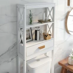 Outlet 😀 SkyMartians Over-the-Toilet Storage Cabinet With One Drawer And 2 Shelves Bathroom Rack 🛒 -Outlet bathroom Store 7391659100f6a021 2072 w800 h800 b0 p0
