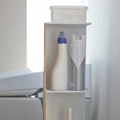 Promo 😀 Yamazaki Home Toilet Supplies Stocker, Steel And Wood, Holds 13.2 Lbs, Ash 🤩 -Outlet bathroom Store 7511edd9025ad7af 2654 w800 h800 b0 p0