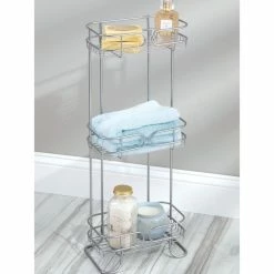 Best Pirce 💯 IDesign Neo 3-Tier Bath Shelf Shower Organizer, Silver 🛒 -Outlet bathroom Store 780146850beb1880 3895 w800 h800 b0 p0