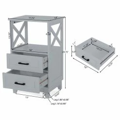 Promo 🎉 GDFStudio McCusker Bathroom Storage Cabinet With Drawers, Gray ✔️ 15 Promo 🎉 GDFStudio McCusker Bathroom Storage Cabinet With Drawers, Gray ✔️ -Outlet bathroom Store 78813ee00237fe98 0248 w800 h800 b1 p0