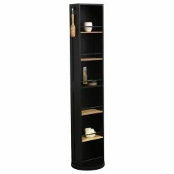 Cheap 🌟 EVIDECO Swivel Storage Cabinet Organizer Linen, Full Length Mirror, 6 Shelves, Black 👏