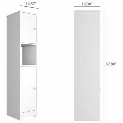 Coupon 🥰 Pinion MDF Mid-century Modern Linen Cabinet, White Veneer 🔥 -Outlet bathroom Store 7c91dc4101854e6f 6980 w800 h800 b1 p0