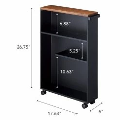 Best Sale 😀 Yamazaki Home Rolling Storage Cart, Steel, Black 🌟 -Outlet bathroom Store 8191ef86025adb06 2707 w800 h800 b1 p0