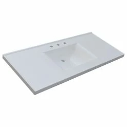 Best Pirce 🔔 Sagehill Designs Premier Wave Bowl Cultured Marble Vanity Top, 49"x22" 😉