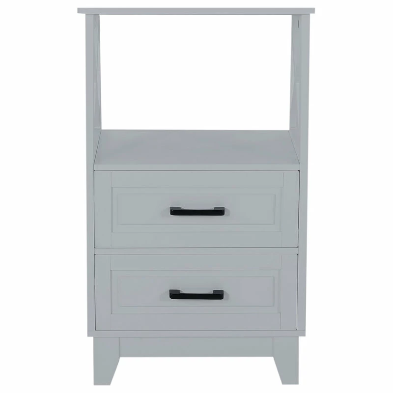 Promo 🎉 GDFStudio McCusker Bathroom Storage Cabinet With Drawers, Gray ✔️ 3 Promo 🎉 GDFStudio McCusker Bathroom Storage Cabinet With Drawers, Gray ✔️