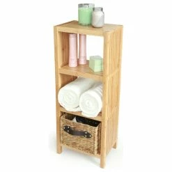 Deals ✔️ ToiletTree Products ToiletTree Deluxe Bamboo Freestanding Shelf, 4-Tier 😀 -Outlet bathroom Store 8d51360307a8de48 0777 w800 h800 b1 p0