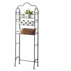 Brand new ⌛ Home Zone Living Over-The-Toilet Storage Rack With Basket Shelving, 3-Tier ✨