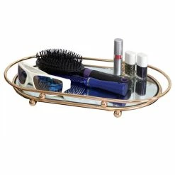 Budget 🎉 HOME BASICS Luxury Mirror Vanity Tray, Gold 😉 -Outlet bathroom Store 92e165050cd1b054 2090 w800 h800 b1 p0