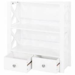 Cheapest ⌛ GDFStudio Lewis Wall-Mounted Bathroom Storage Cabinet With Drawers, White 😀 -Outlet bathroom Store 9671773a022b09ee 4269 w800 h800 b1 p0
