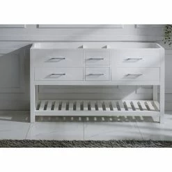 Budget 👍 Virtu USA Virtu Caroline Estate 60" Cabinet Only, White 🥰 -Outlet bathroom Store 97d15439092f4671 9341 w800 h800 b0 p0
