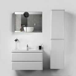 New 🔥 Eviva LLC Eviva Glazzy Glossy White 16 Inch Wall Mount Side Cabinet. 😉 -Outlet bathroom Store 99719c6f0bb2618b 5679 w800 h800 b0 p0