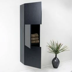 Budget 👍 Fresca Black Bathroom Linen Side Cabinet W/ 3 Large Storage Areas FST8090BW 😍 -Outlet bathroom Store 9fb1792a00933296 6923 w800 h800 b0 p0