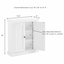 Hot Sale 😍 Crosley Seaside Wall Cabinet Distressed White 😀 -Outlet bathroom Store aa310f340f73b895 0820 w800 h800 b1 p0